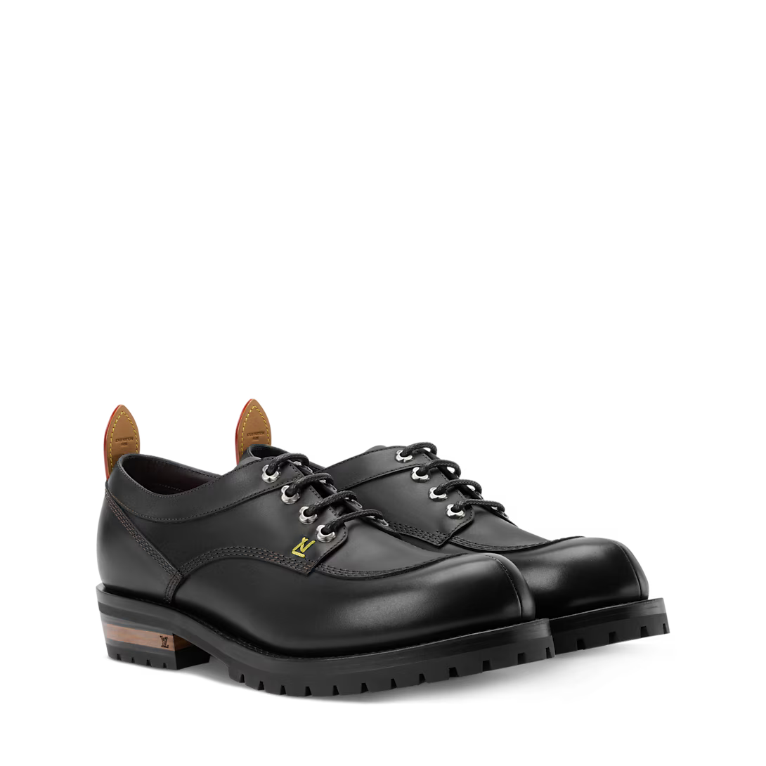 LV Sierra Derby Plain Calf Leather Black