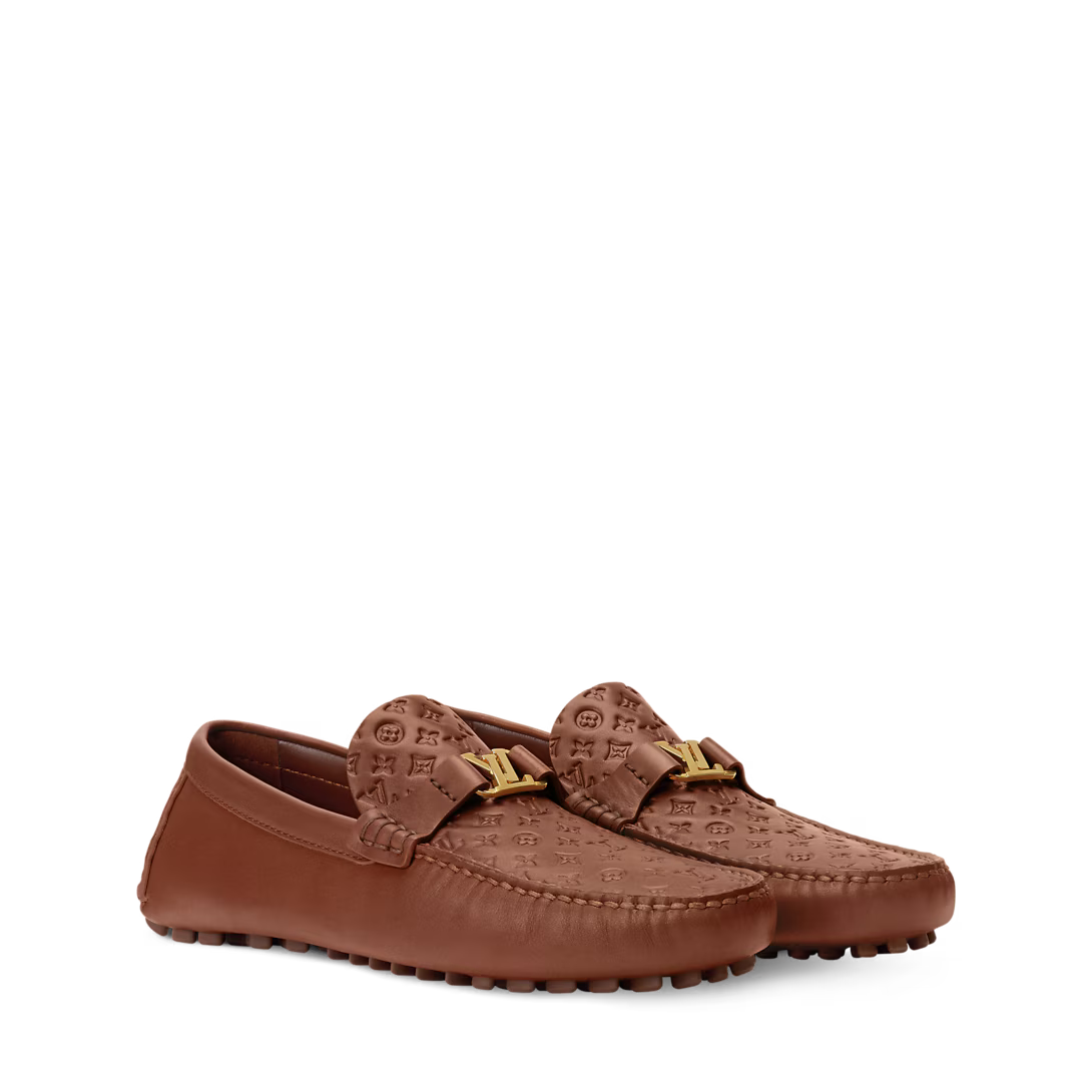 LV Silverstone Loafer Monogram-Debossed Calf Leather Chestnut Brown