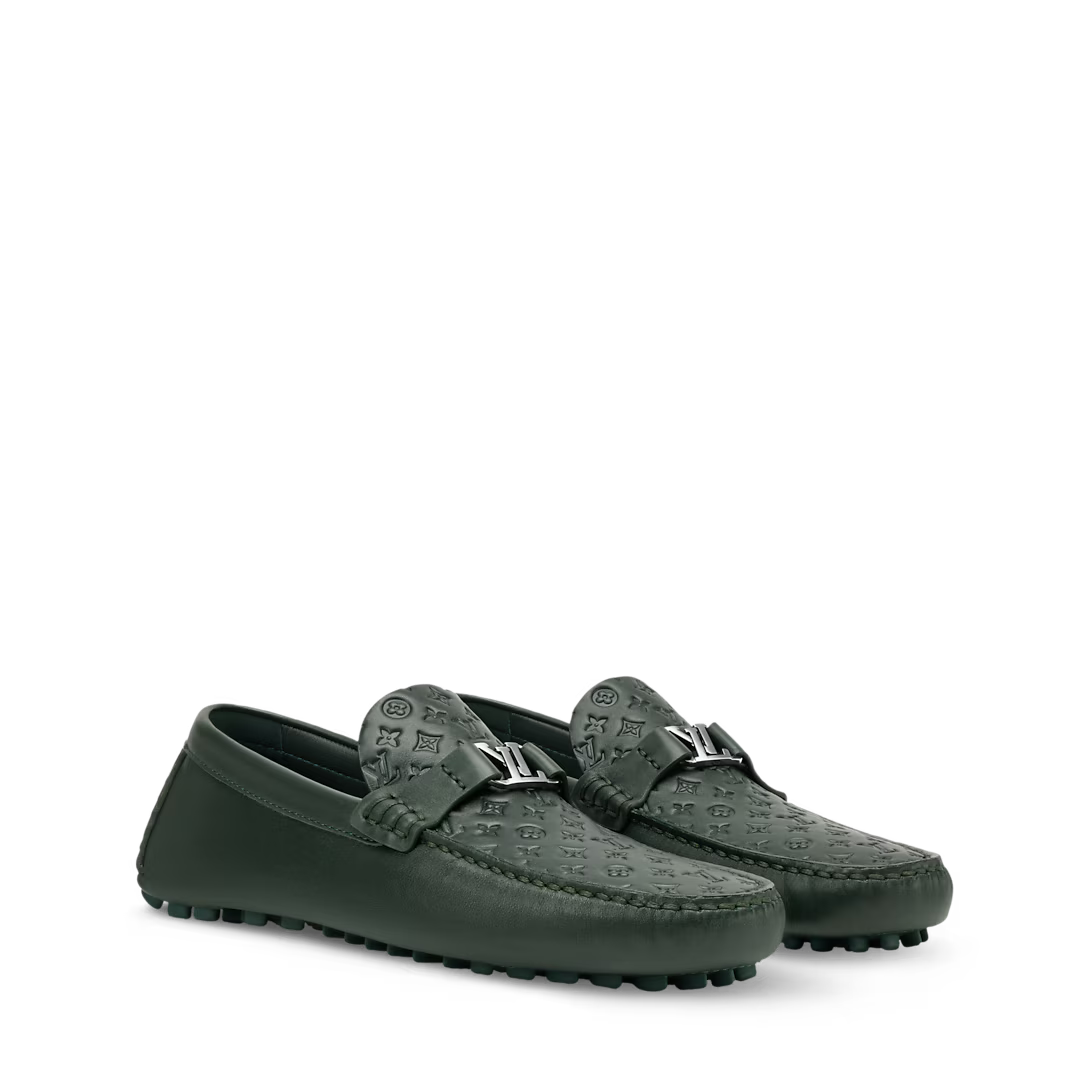 LV Silverstone Loafer Monogram-Debossed Calf Leather Green