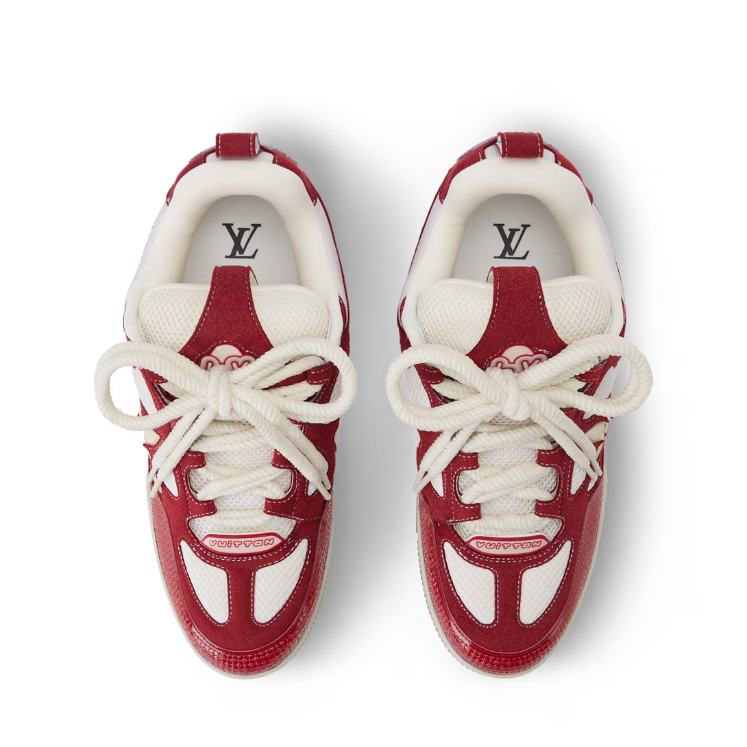 LV Skate Sneaker Mix of Materials Red