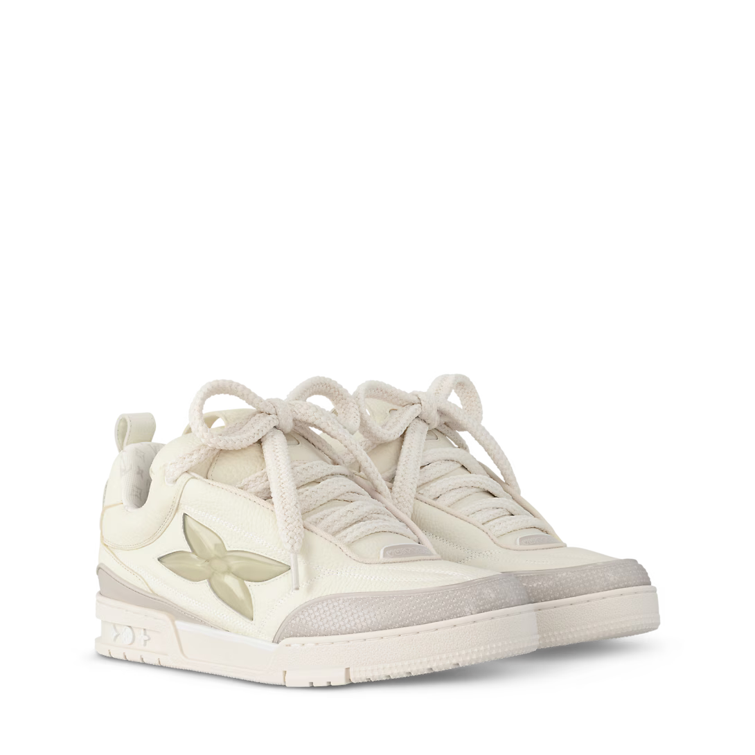 LV Skate Sneaker Grained Calf Leather White