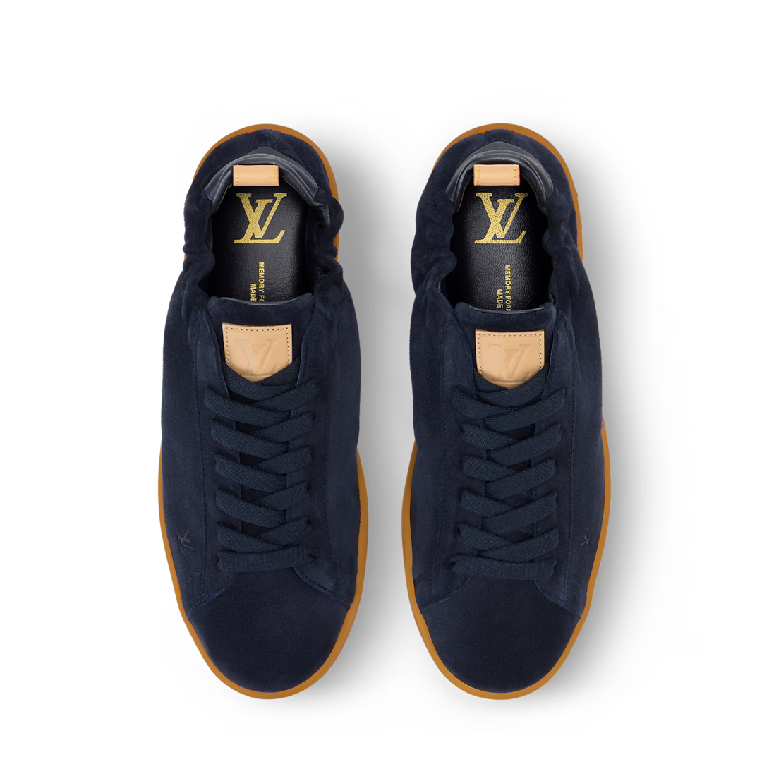 LV Soft Sneaker Suede Calf Leather Marine