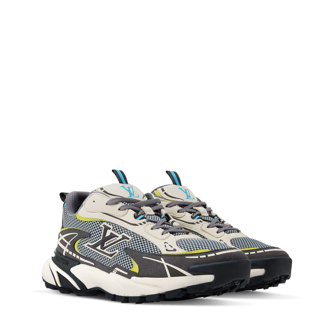 LV Tatic Runner Sneaker Mix Of Technical Materials Anthracite Gray