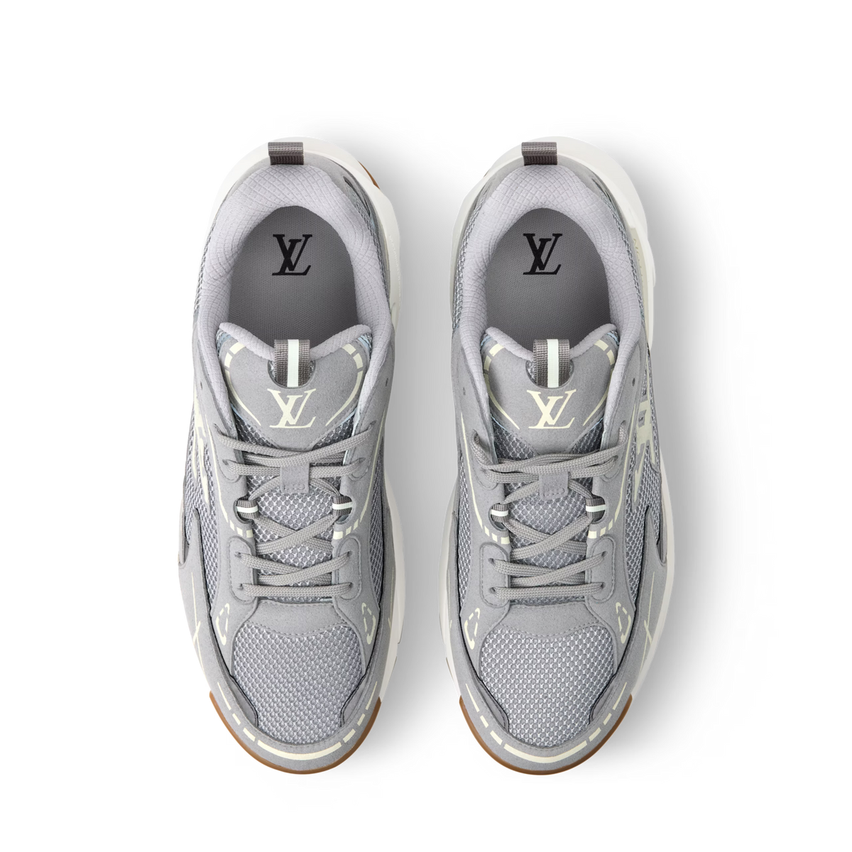 LV Tatic Runner Sneaker Mix Of Technical Materials Gray
