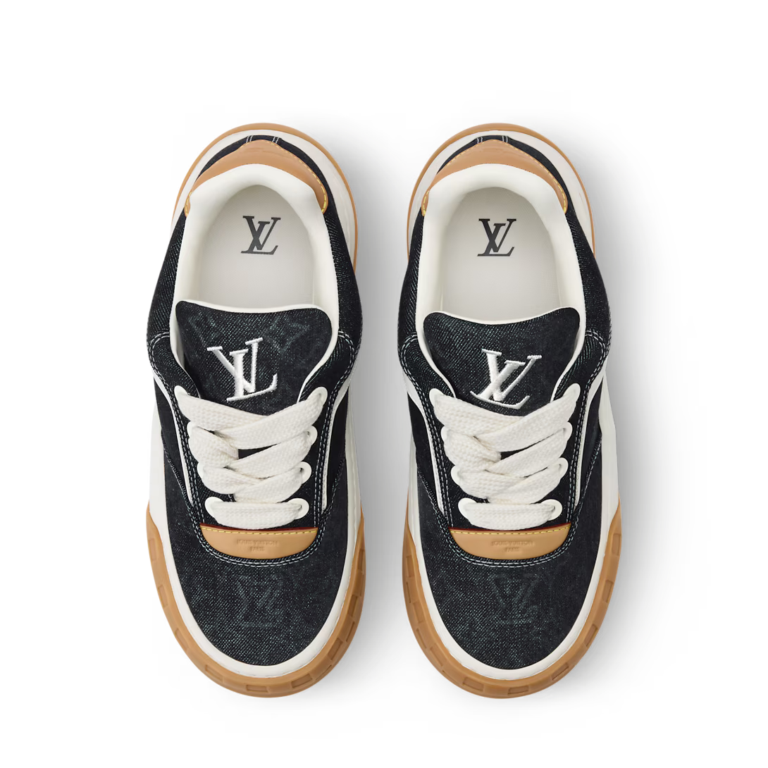 LV Tilted Sneaker Monogram Denim Black