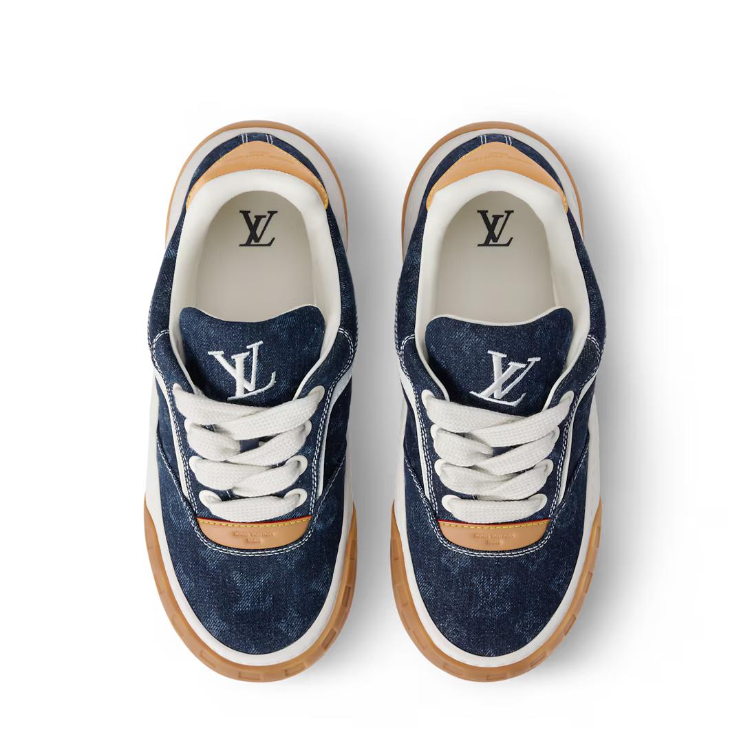 LV Tilted Sneaker Monogram Denim Blue