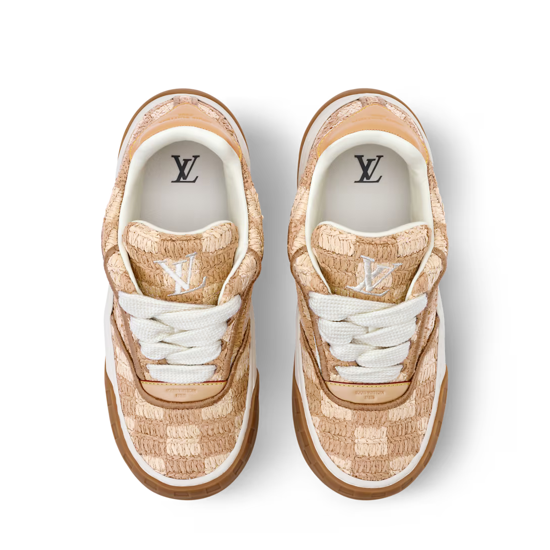 LV Tilted Sneaker Raffia Beige