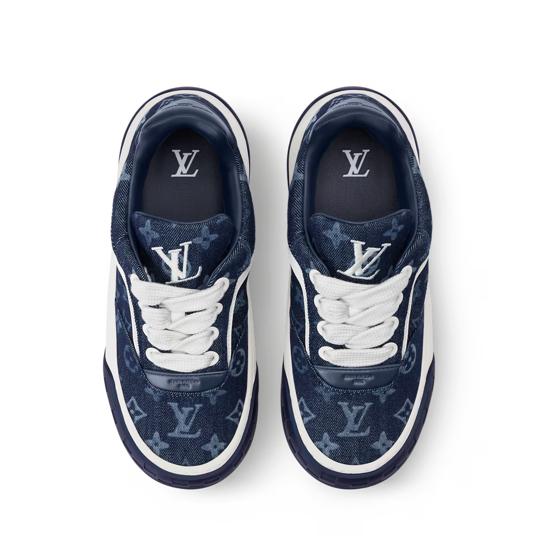 LV Tilted Sneaker Monogram Surplus Denim Indigo Blue