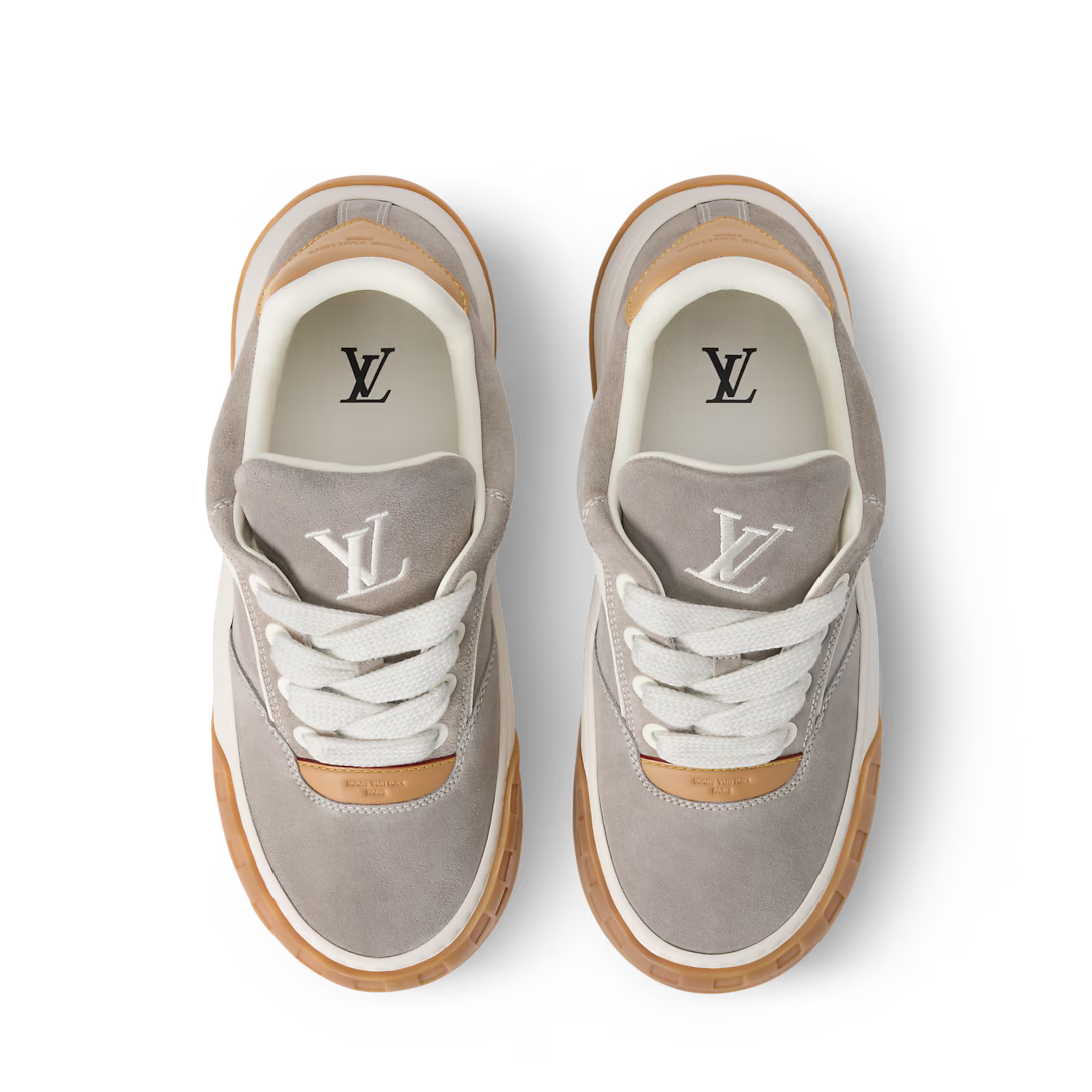 LV Tilted Sneaker Suede Calf Leather Gray