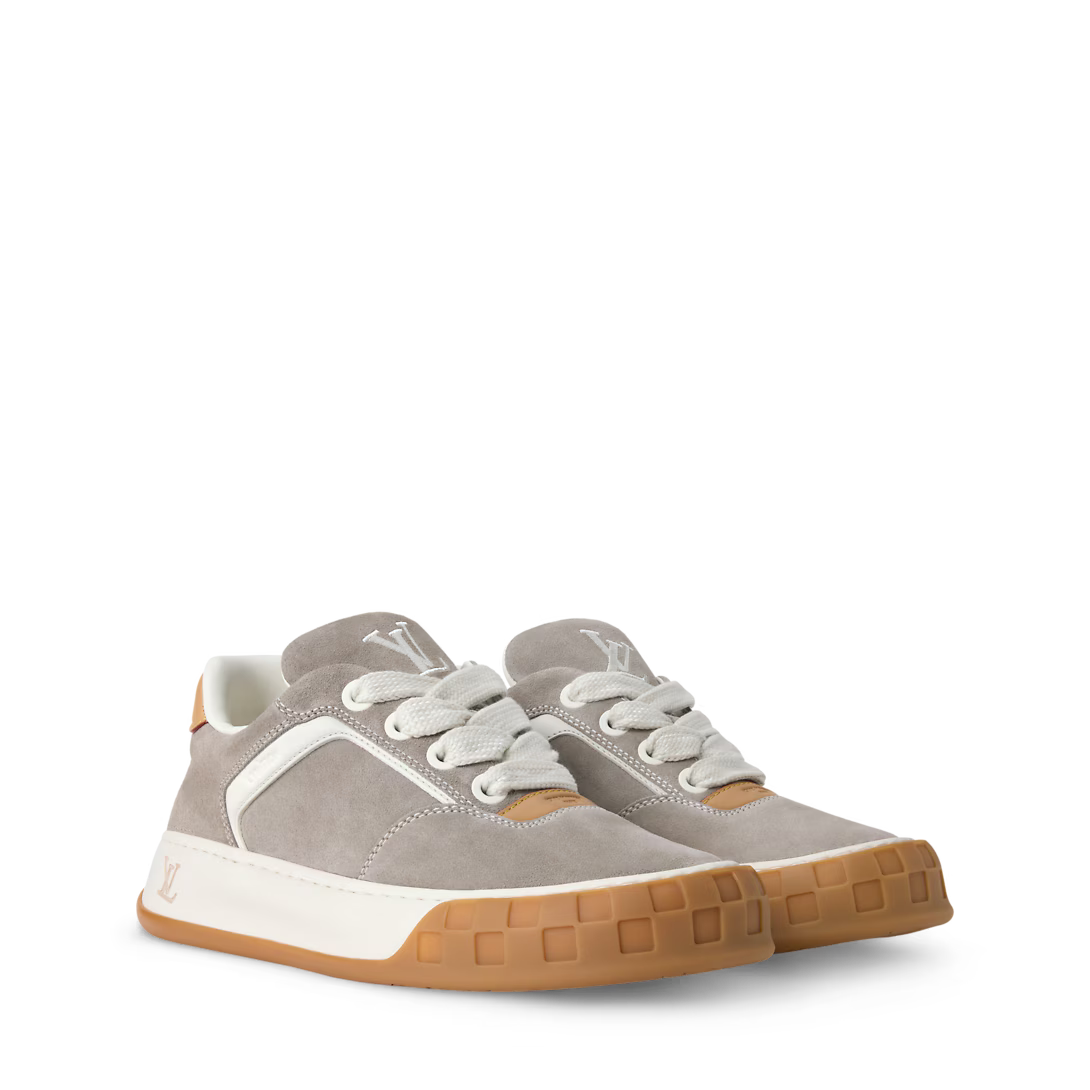 LV Tilted Sneaker Suede Calf Leather Gray