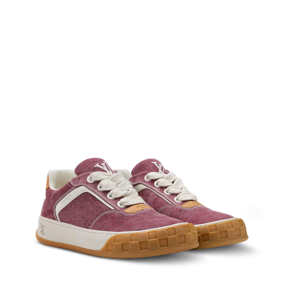 LV Tilted Sneaker Canvas Red