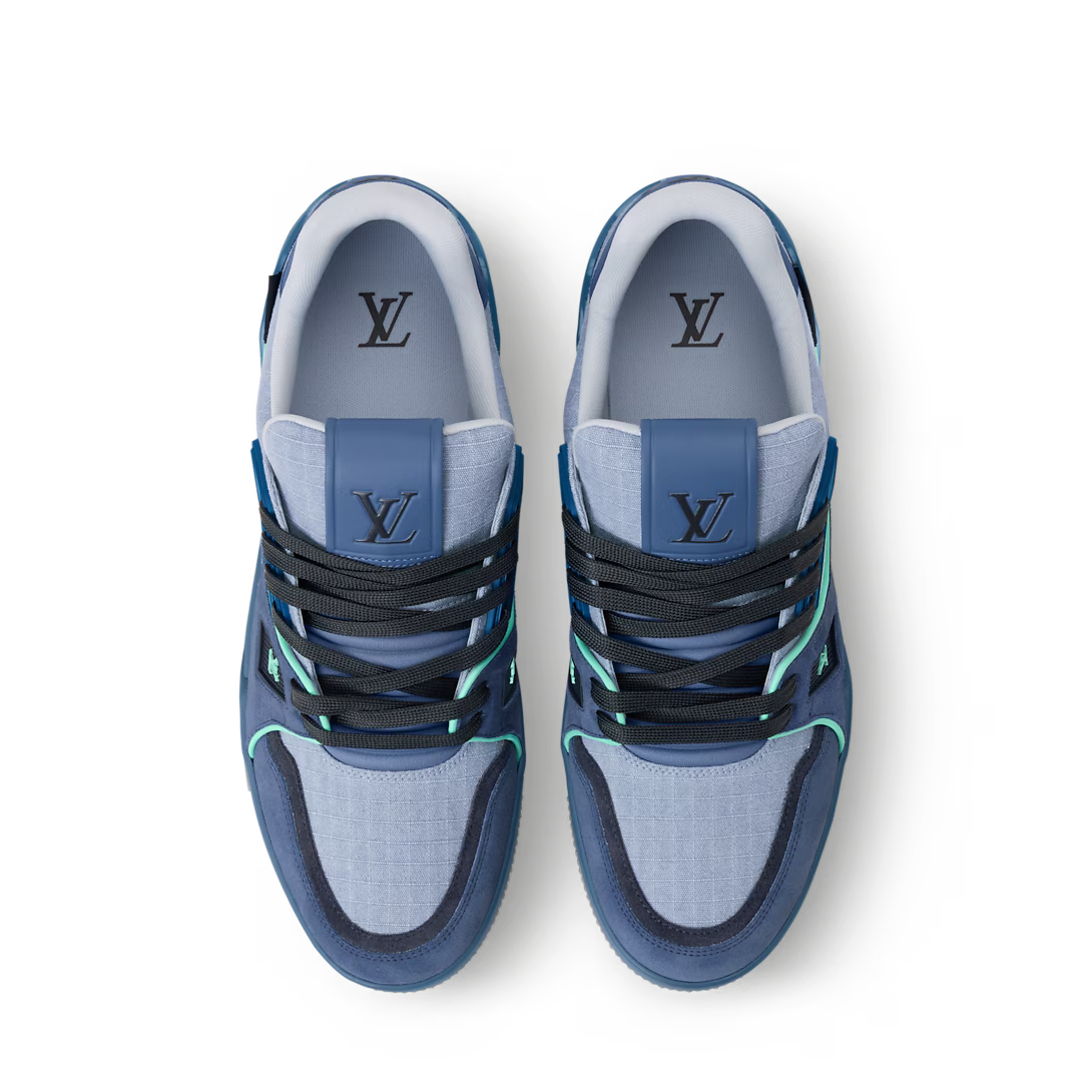 LV Trainer Outdoor Sneaker Textile/Suede Calf Leather Blue