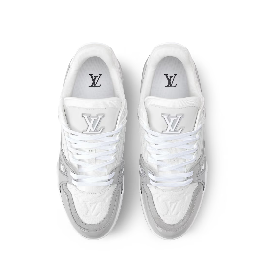 LV Trainer Sneaker Monogram Grained Calf Grey