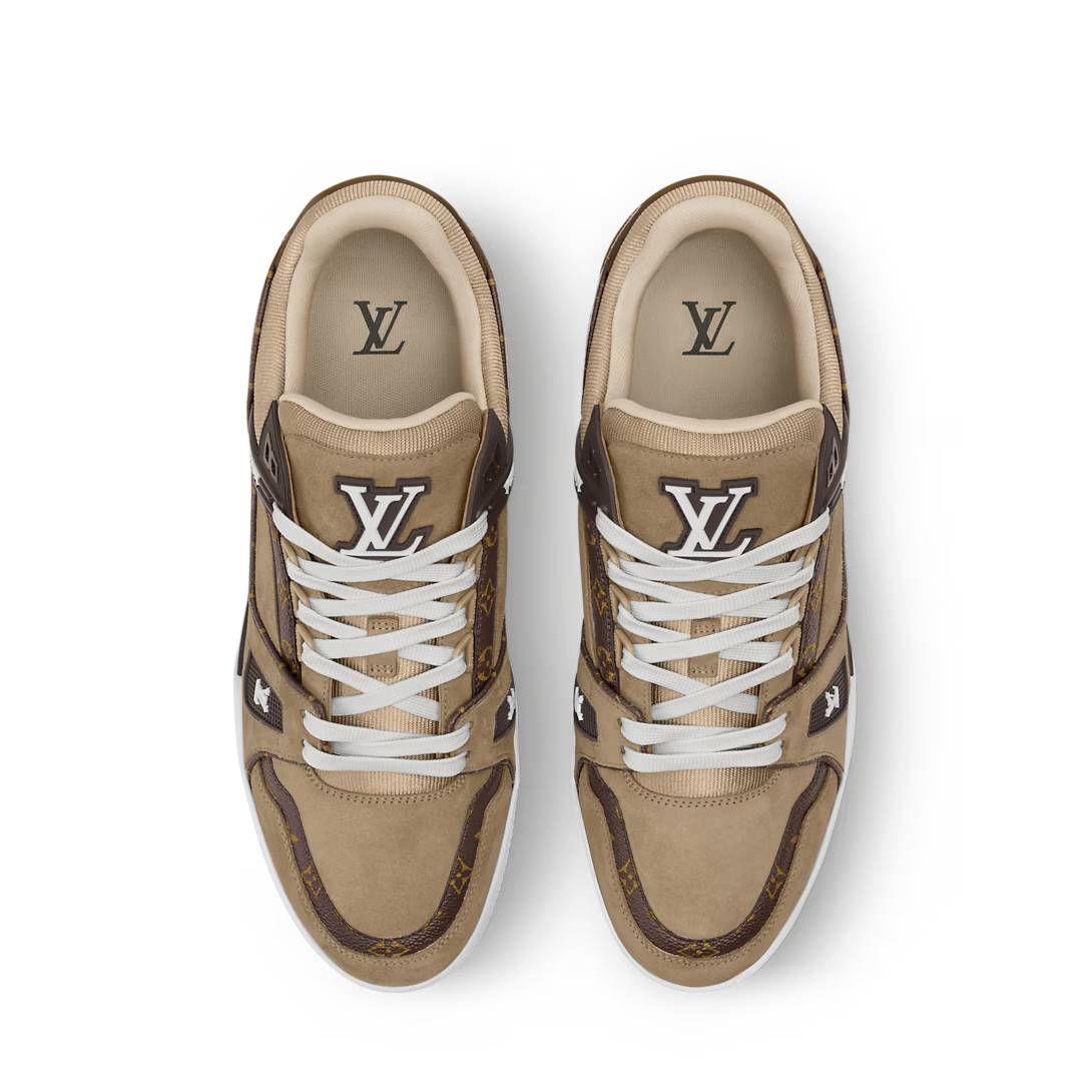 LV Trainer Sneaker Suede Calf Leather/Monogram Canvas Beige