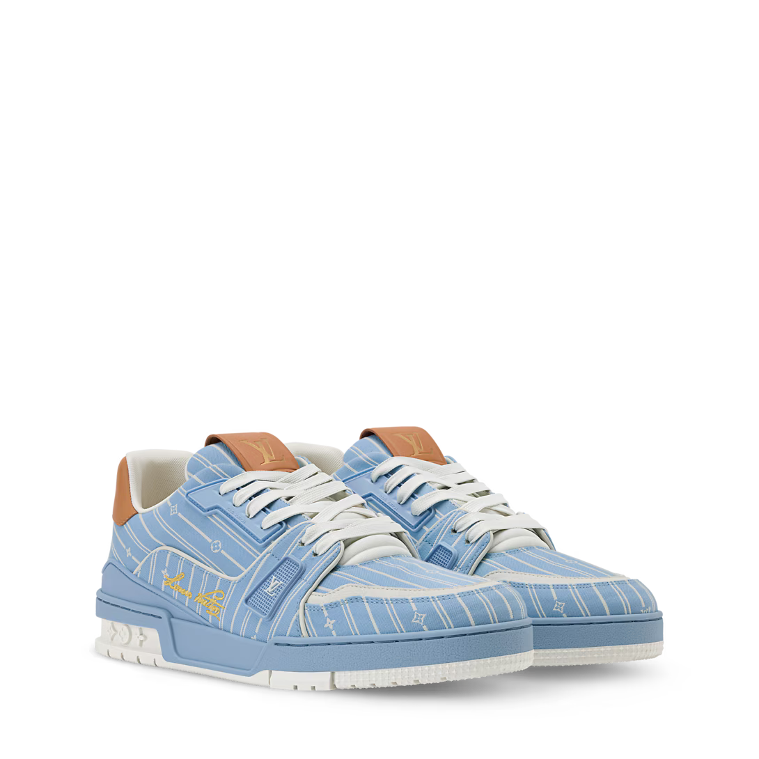 LV Trainer Sneaker Jacquard Blue
