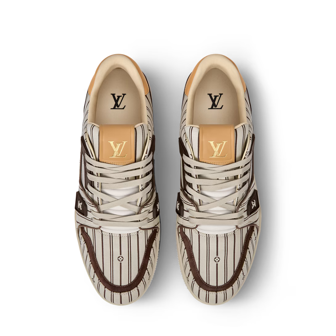 LV Trainer Sneaker Jacquard Beige