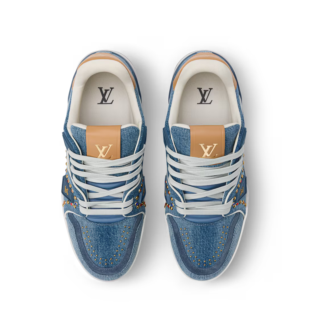 LV Trainer Sneaker Denim Blue