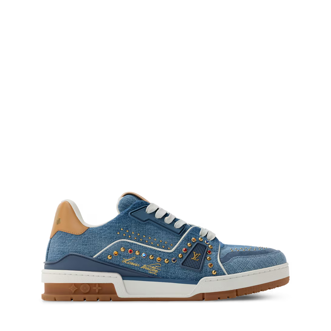 LV Trainer Sneaker Denim Blue