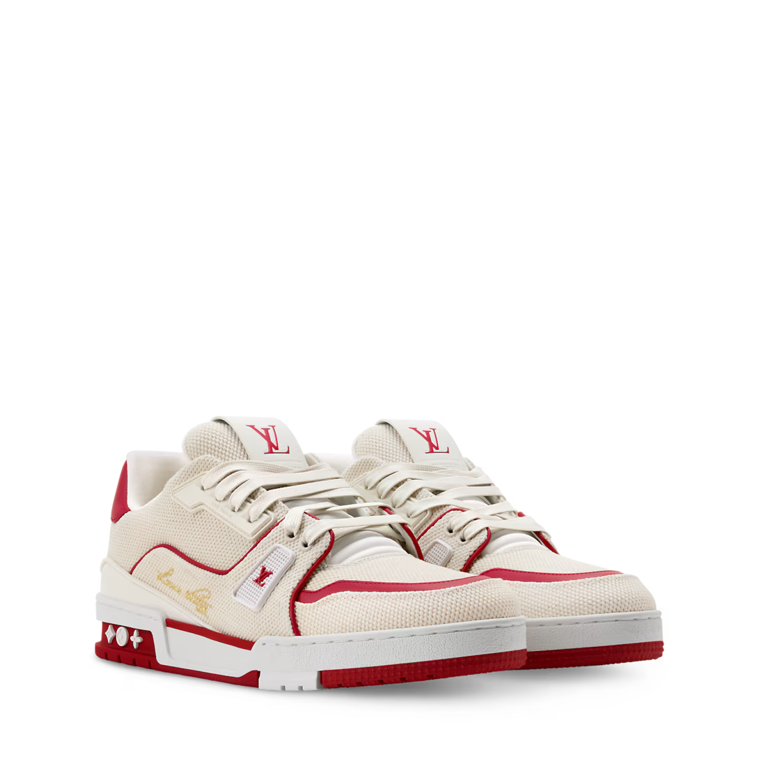 LV Trainer Sneaker Canvas Red