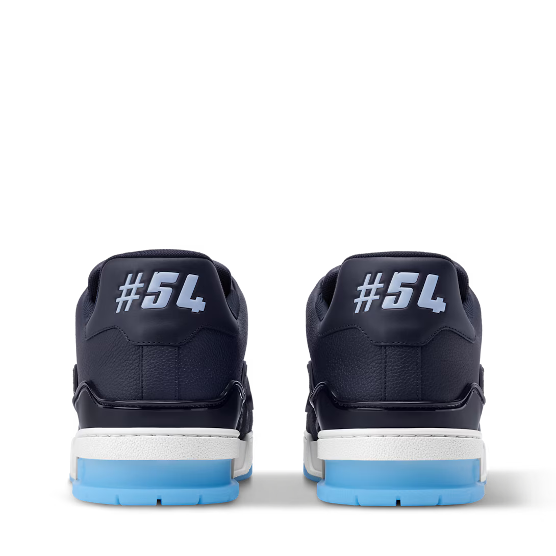 LV Trainer Sneaker Monogram Surplus Denim/Grained Calf Leather Indigo Blue
