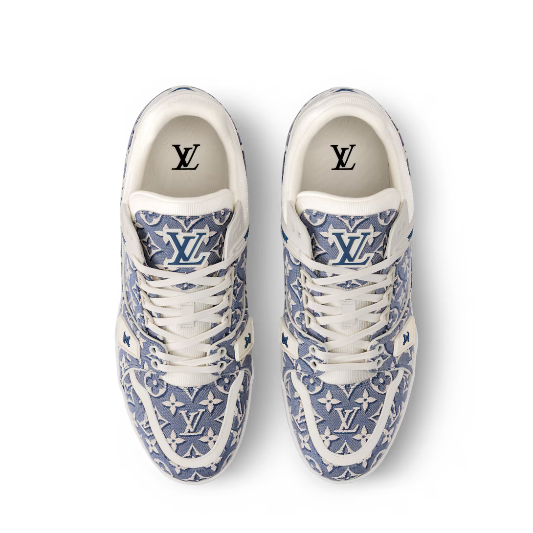 LV Trainer Sneaker Monogram Jacquard Blue