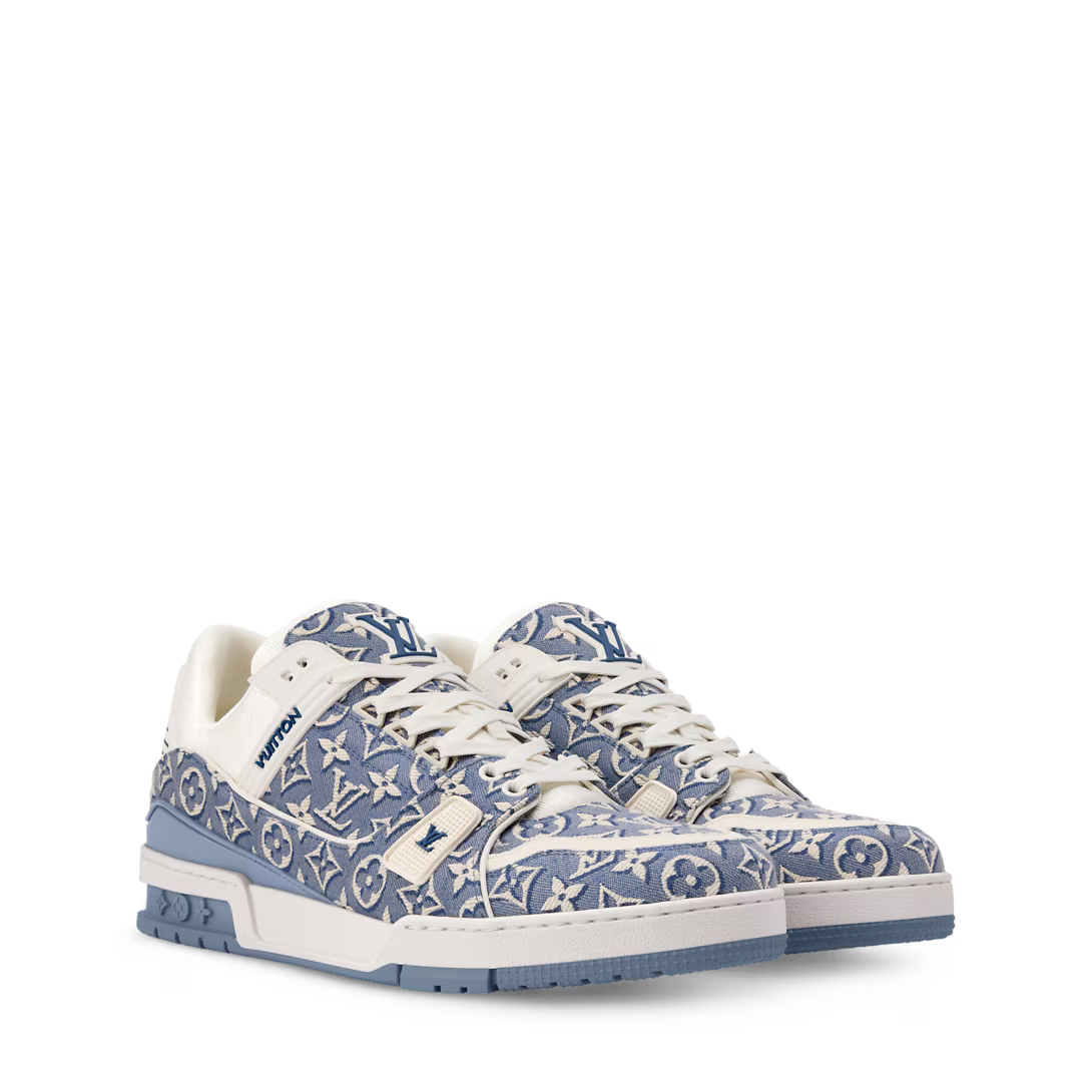 LV Trainer Sneaker Monogram Jacquard Blue