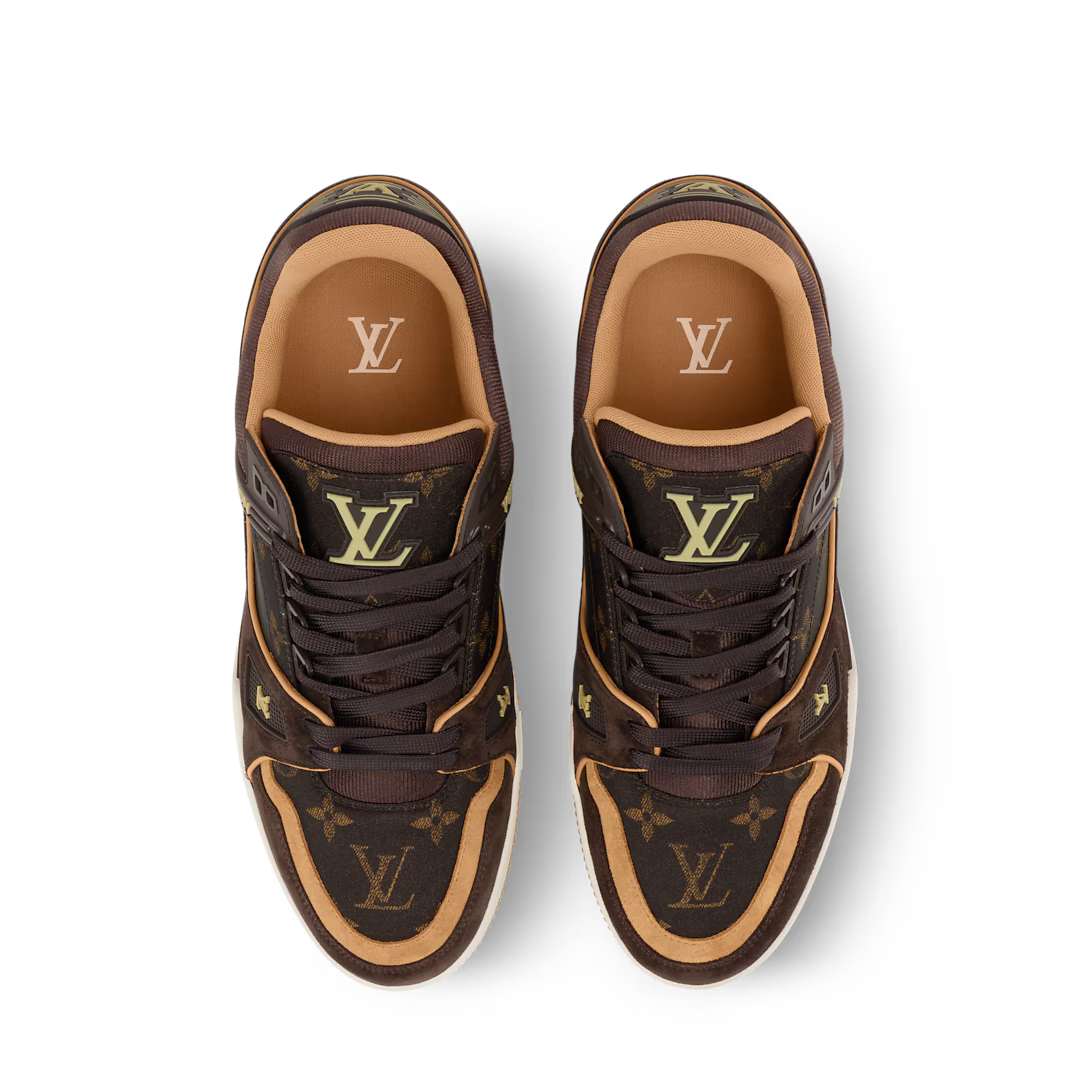 LV Trainer Sneaker Silk Tech Macassar Brown