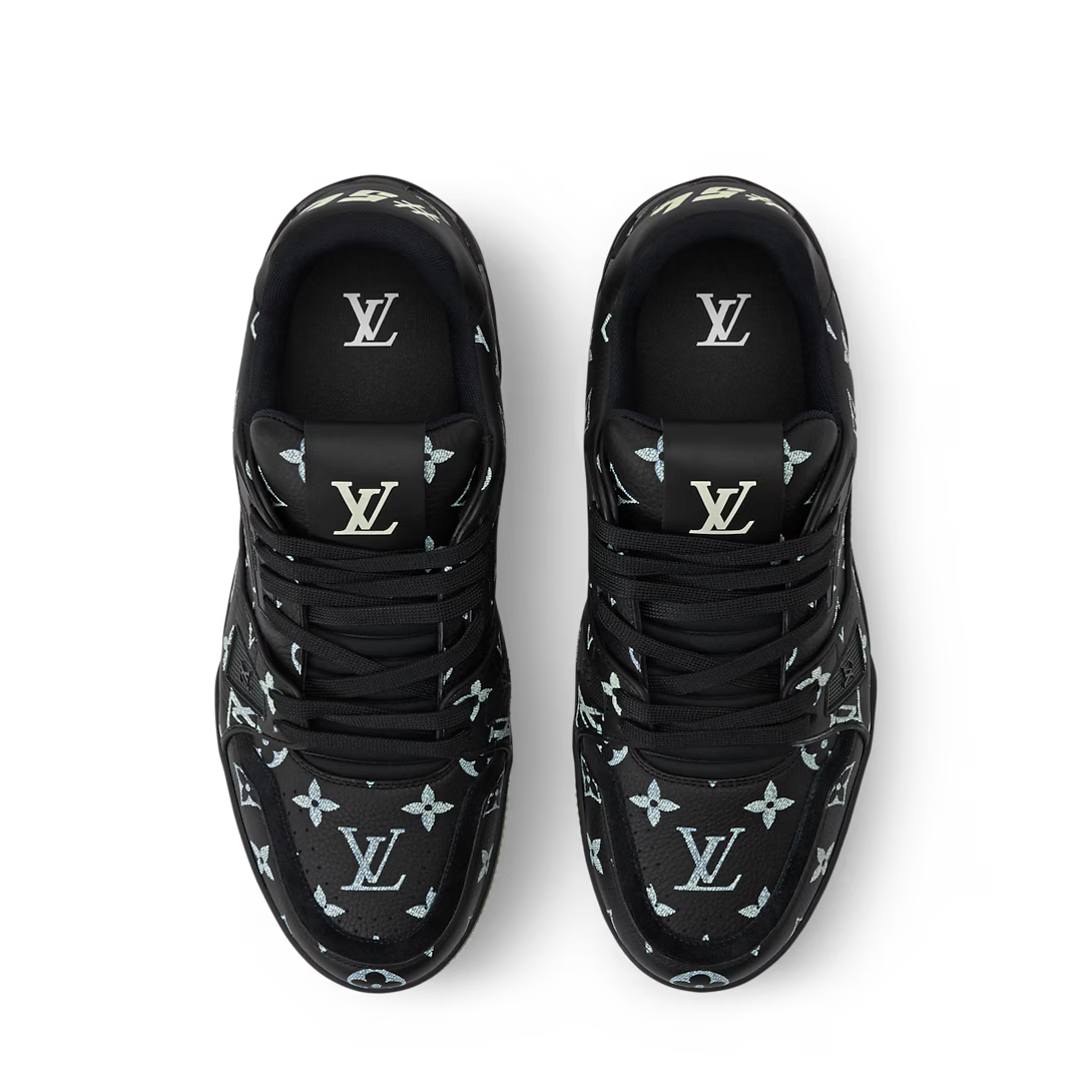 LV Tilted Sneaker Monogram Firefly Printed Calf Leather Black