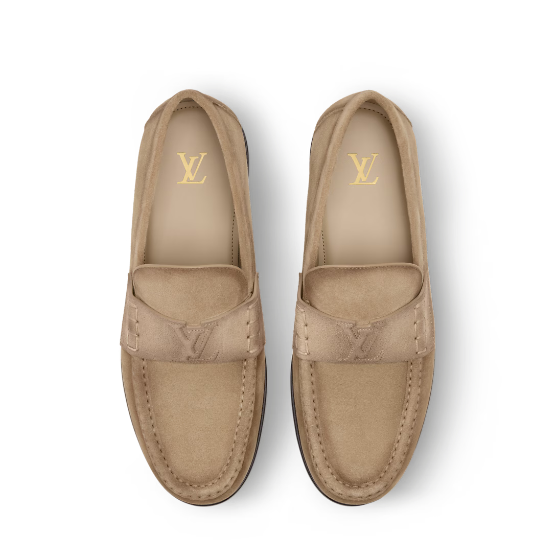 LV Major Loafer Suede Calf Leather Beige