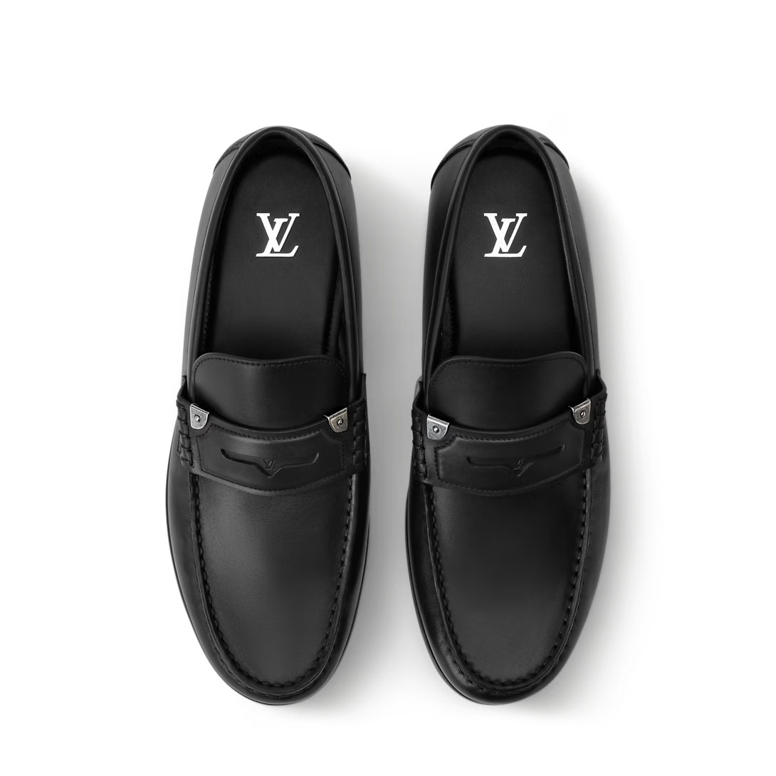 LV Major Loafer Plain Calf Leather Black M2