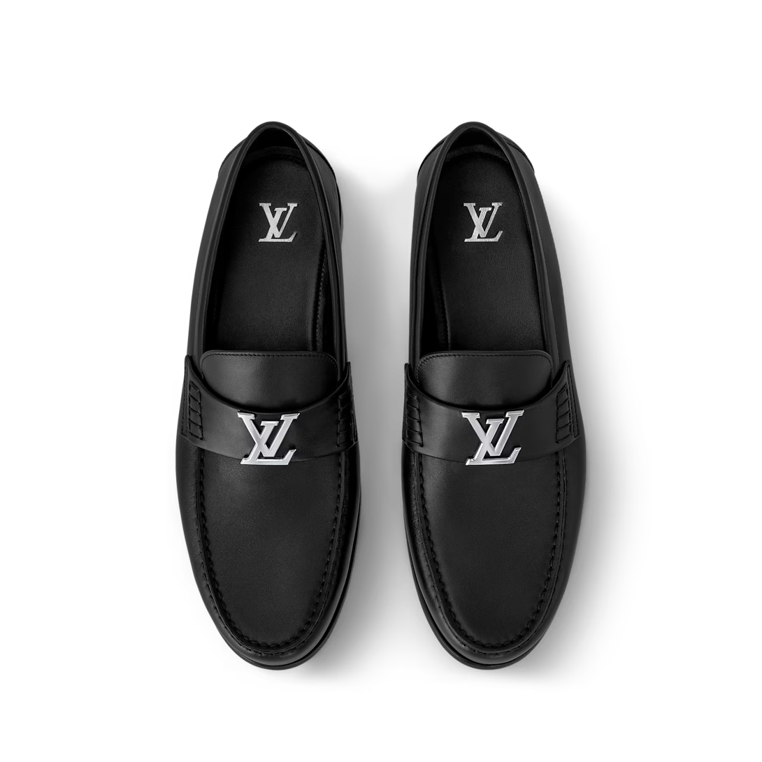 LV Major Loafer Plain Calf Leather Black