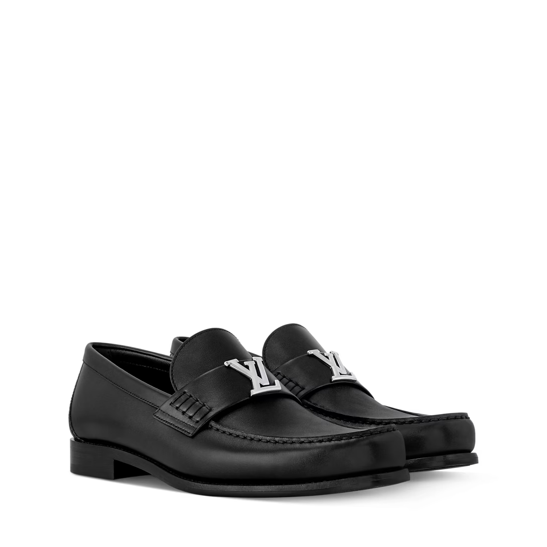 LV Major Loafer Plain Calf Leather Black