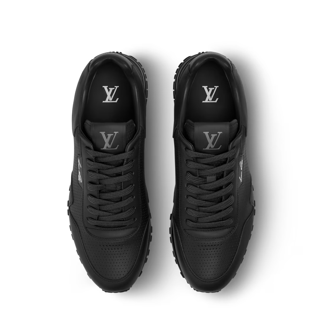 LV Run Away Sneaker Perforated Calf Leather Black