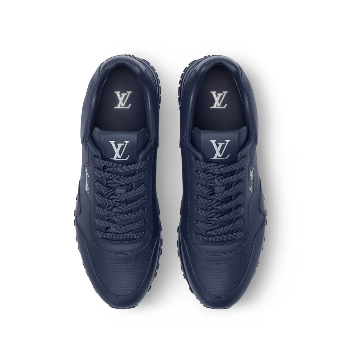 LV Run Away Sneaker Perforated Calf Leather Marine
