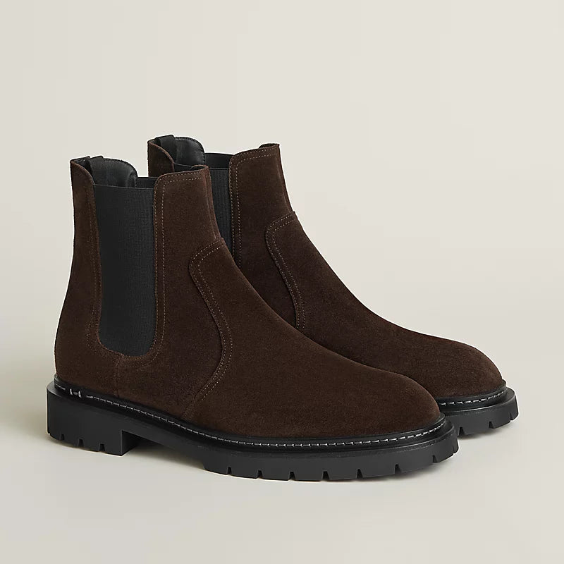 Hermes Mateo Ankle Boot Marron Ébène