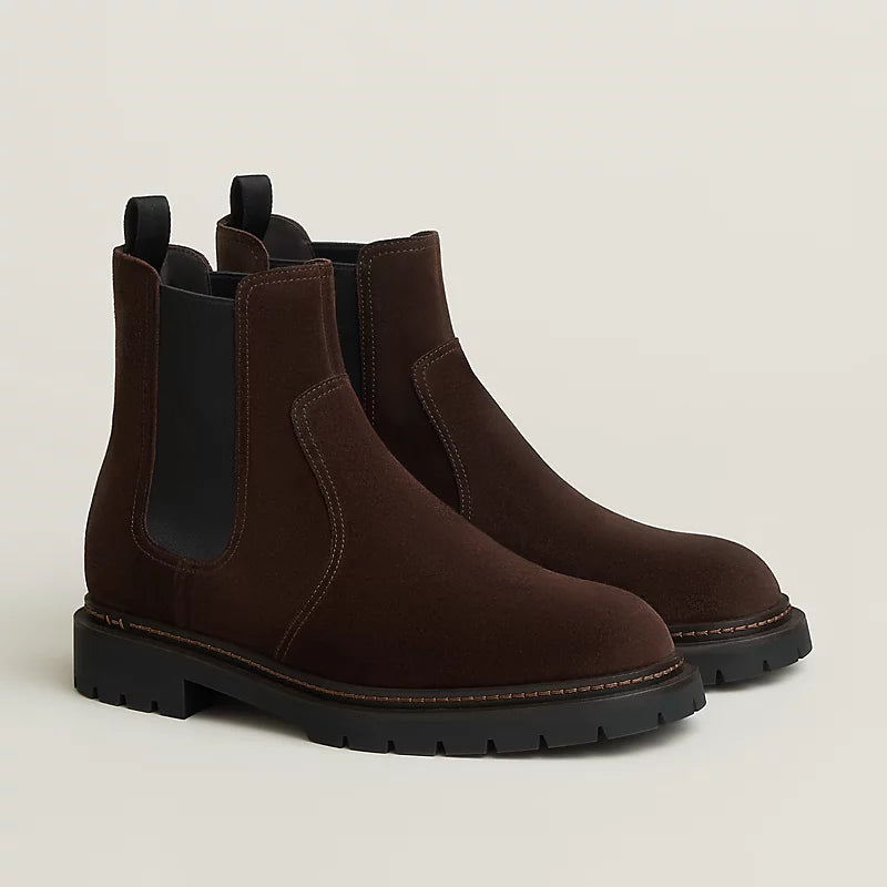 Hermes Mateo Ankle Boot Marron Ébène