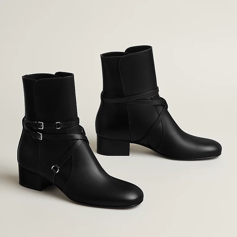 Hermes Nancy 35 Ankle Boot Noir