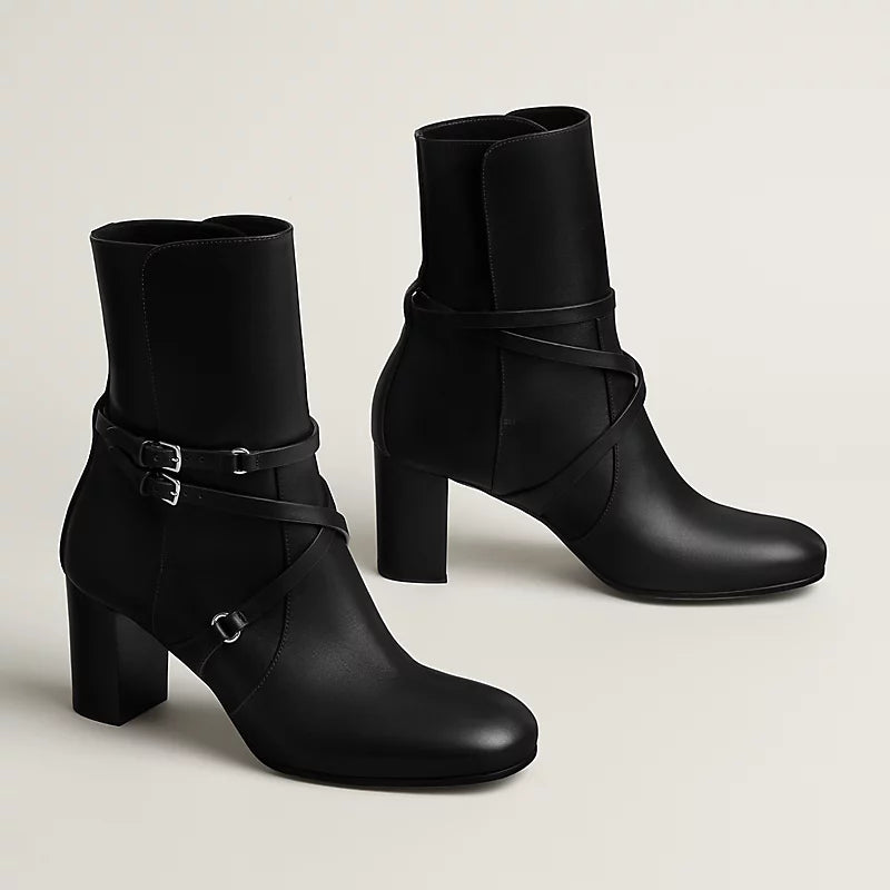 Hermes Nancy 70 Ankle Boot Noir