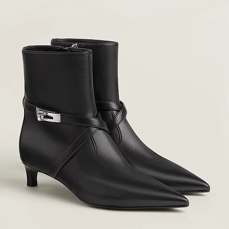 Hermes Nice 40 Ankle Boot Noir