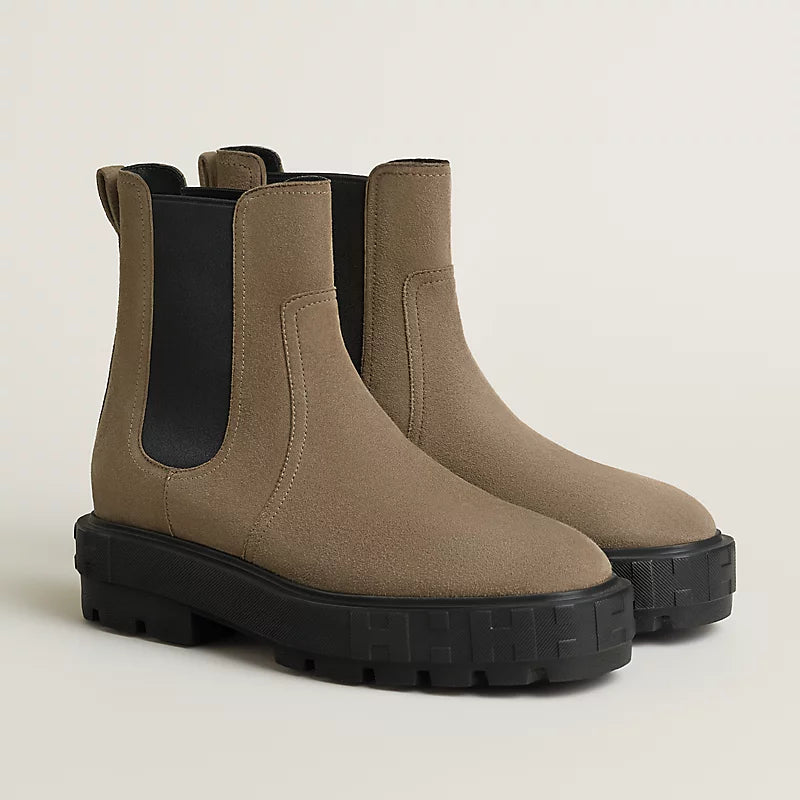Hermes Nomade Ankle Boot Étoupe