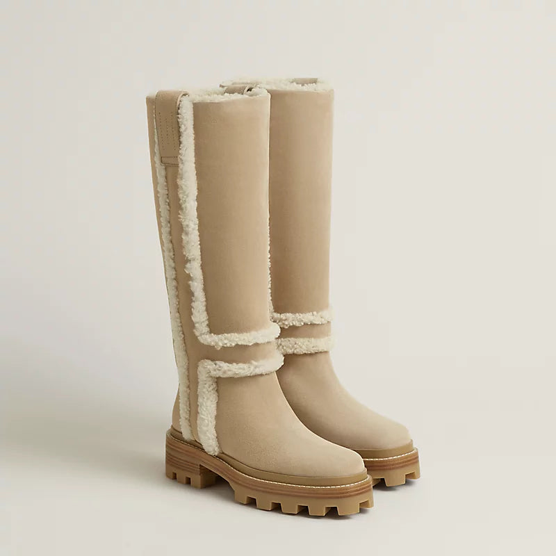 Hermes Norte Boot Beige Camel / Écru