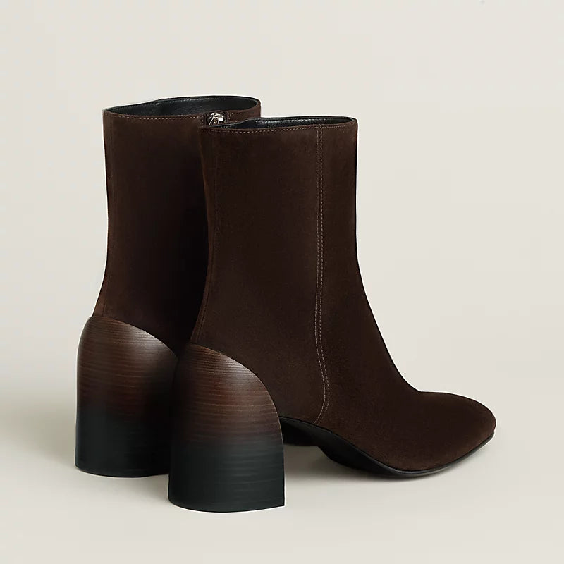 Hermes Novita 60 Ankle Boot Marron Ébène