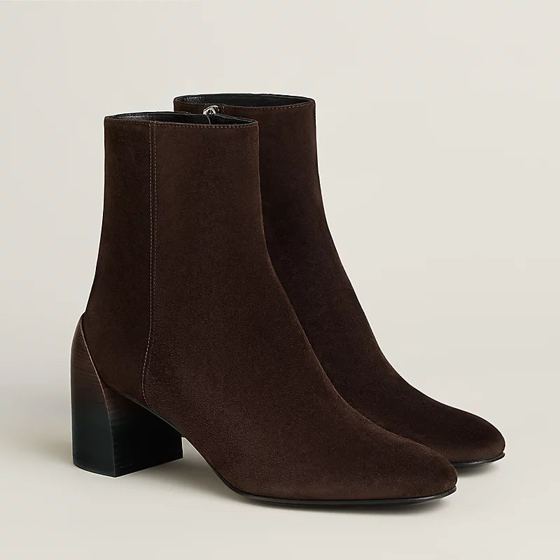 Hermes Novita 60 Ankle Boot Marron Ébène