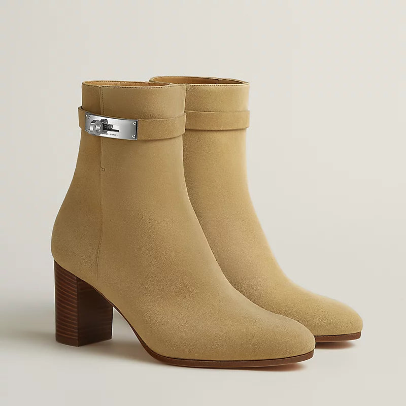 Hermes Saint Germain Ankle Boot Beige Albâtre
