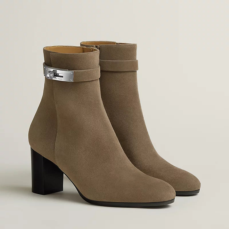 Hermes Saint Germain Ankle Boot Étoupe