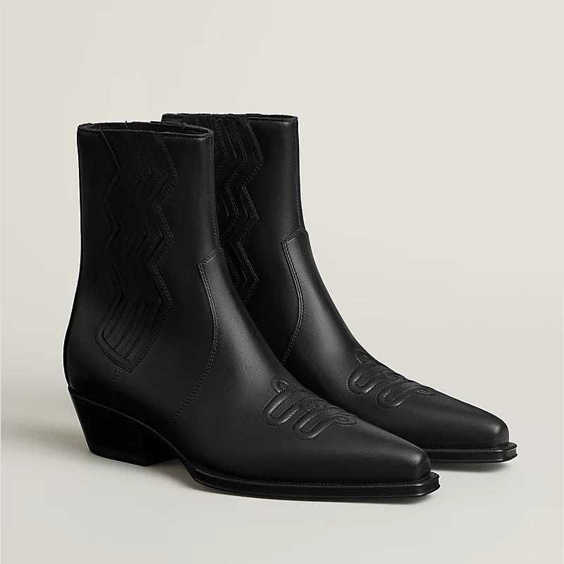 Hermes Vegas 35 Ankle Boot Noir