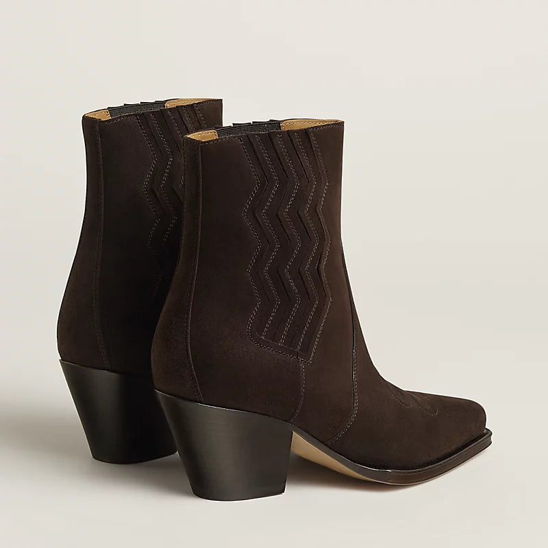 Hermes Vegas 65 Ankle Boot Marron Ébène