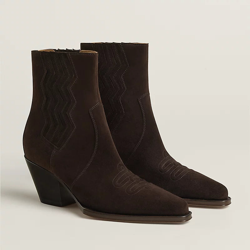 Hermes Vegas 65 Ankle Boot Marron Ébène