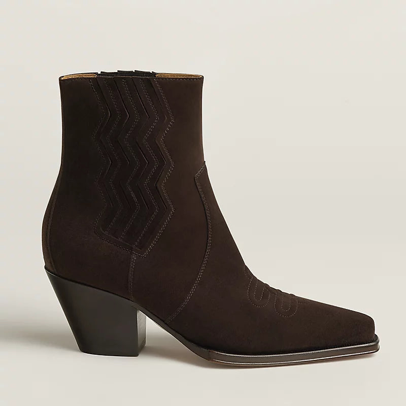 Hermes Vegas 65 Ankle Boot Marron Ébène
