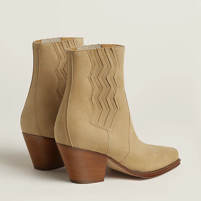 Hermes Vegas 65 Ankle Boot Beige Albâtre